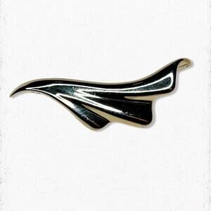 6064gc. Goldtone Abstract Brooch